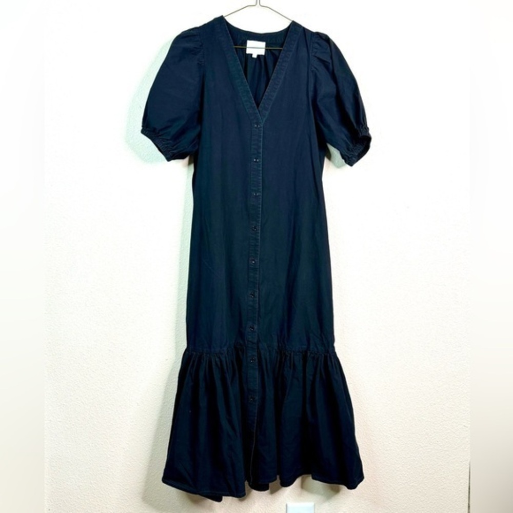 Sundays puff sleeves button down dress size XS